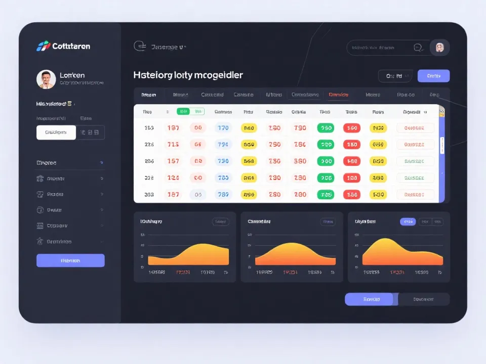 开奖数据表格与筛选面板示意图